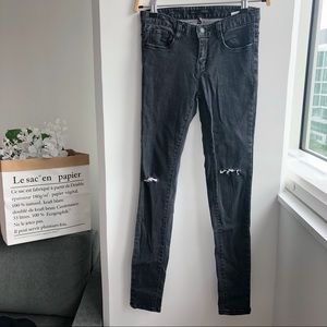 Urban Jeans Black Distressed Skinny Jeans 26